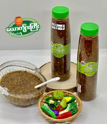 Yout Kyar Kyee Fish Paste Spicy - ယောကျာ်းကြီး စပ်ပြဲလန်ငပိရည်ကျို