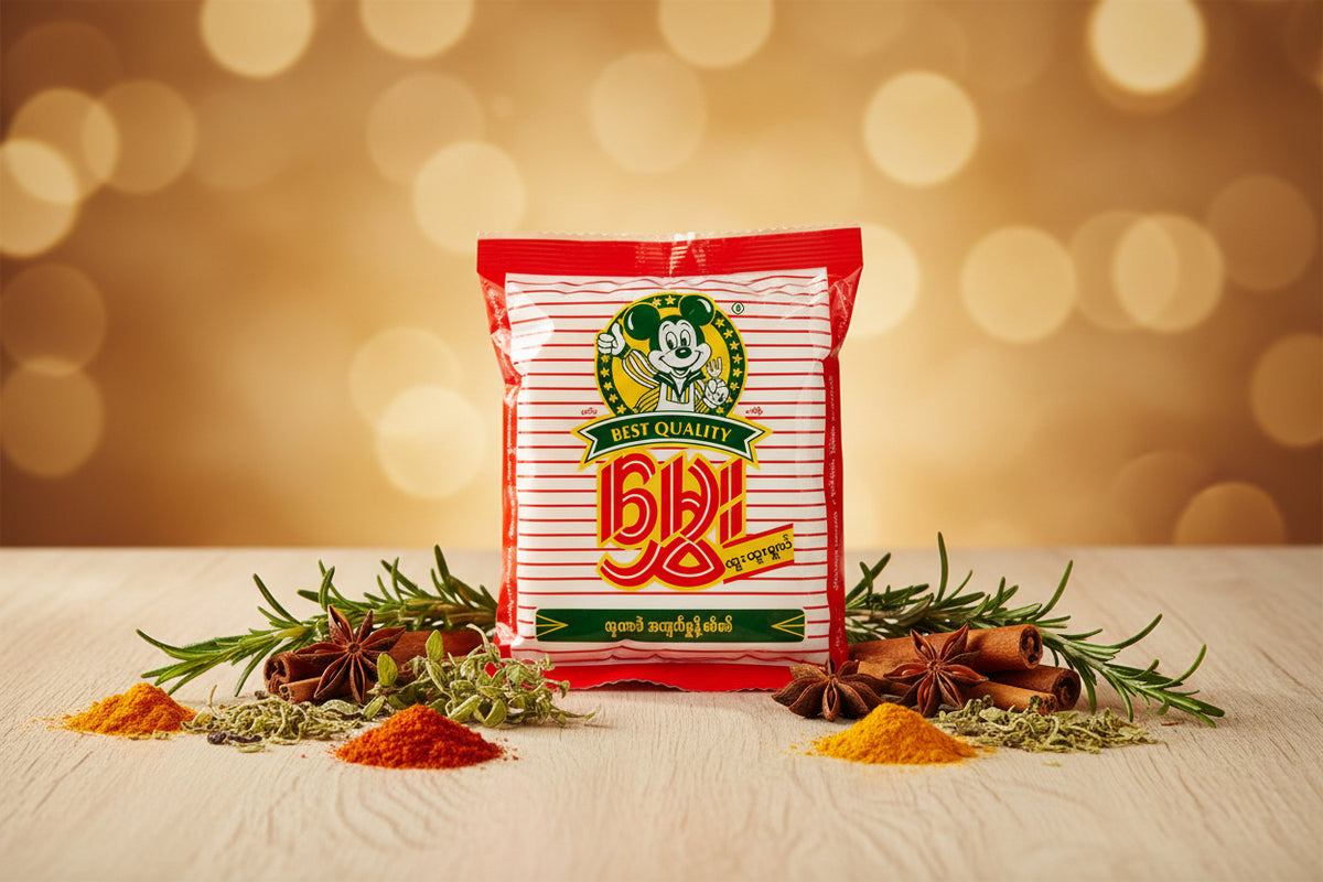 Hmwe Roasted Bean Powder - မွှေးပဲအကျက်မှုန့်