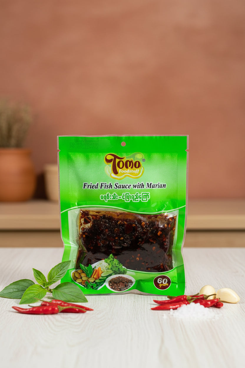 Tomo Fried Fish Sauce with Marian - တိုမို မရမ်းသီးငံပြာရည်ကြော်