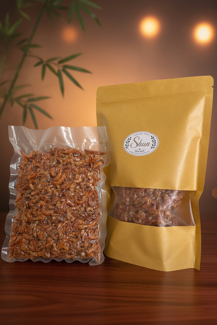 Shun Premium Smoked Dried Shrimp - ရွှန်း ရွှေပုစွန်ကြပ်တိုက်ခြောက်