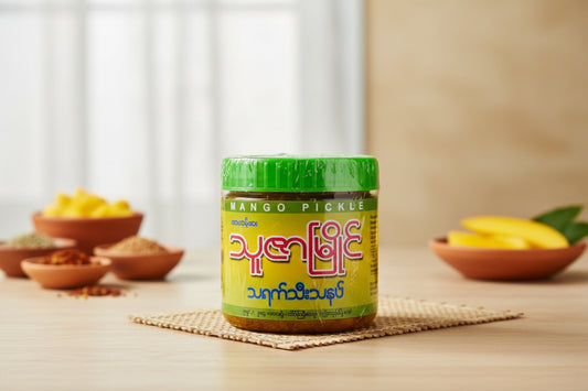 Thuzar Myaing Green Mango Pickle - သူဇာမြိုင် သရက်သီးသနပ် အစိမ်း